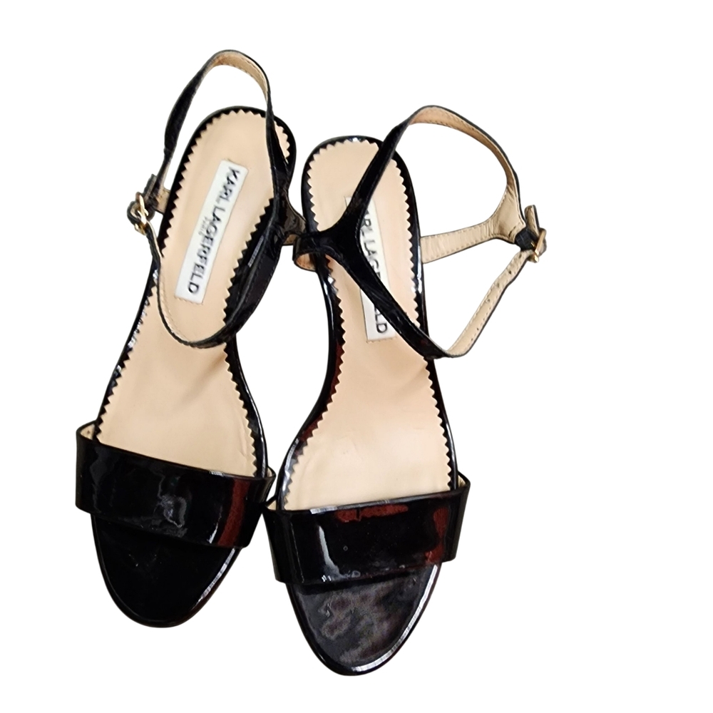 Karl Lagerfeld Kitten Heels Black Sz 6